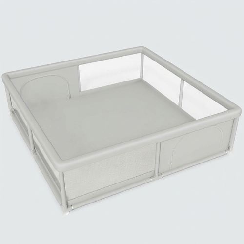 79 by 79 inch extra-large square baby playpen with mesh sides